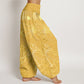 Cotton Lotus Leaf Koi Fish Women's Elastic Waist Harem Pants