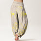 Pure Cotton Lotus Leaf Koi Fish Women's Elastic Waist Harem Pants