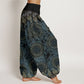 Cotton Triangular Mandala Patterns Women's Elastic Waist Harem Pants