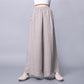Casual Frog-Button High Waist Wide Leg Pants With Pockets
