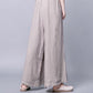 Casual Frog-Button High Waist Wide Leg Pants With Pockets