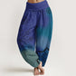 Cotton Brightly Colored Mandala Pattern Women's Elastic Waist Harem Pants