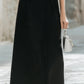 Elegant Pearl-Trimmed Two-Piece Midi Skirt Set
