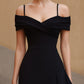 Off-Shoulder Asymmetric Ruffle Hem Midi Dress