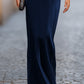 Relaxed Batwing Sleeve Fluid Column Maxi Dress
