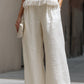 Sleeveless Textured Top And Wide-Leg Pants Set With Frayed Hem Detail