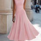 Draped Neck Sleeveless Pleated Midi Dress
