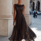 Cowl Neck Pleated Leopard-Print Maxi Dress
