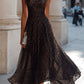 Cowl Neck Pleated Leopard-Print Maxi Dress