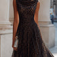 Cowl Neck Pleated Leopard-Print Maxi Dress