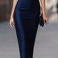 Off-Shoulder Layered Midi Dress