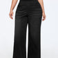 Stretchy Pull-On Wide-Leg Knit Jeans