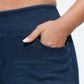Stretchy Pull-On Wide-Leg Knit Jeans