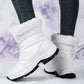 Rakkiss Women's Thermal Winter Hiking Boots - High-Cut Fleece Lined Snow Boots (Pink, White & Black - US 5-10)