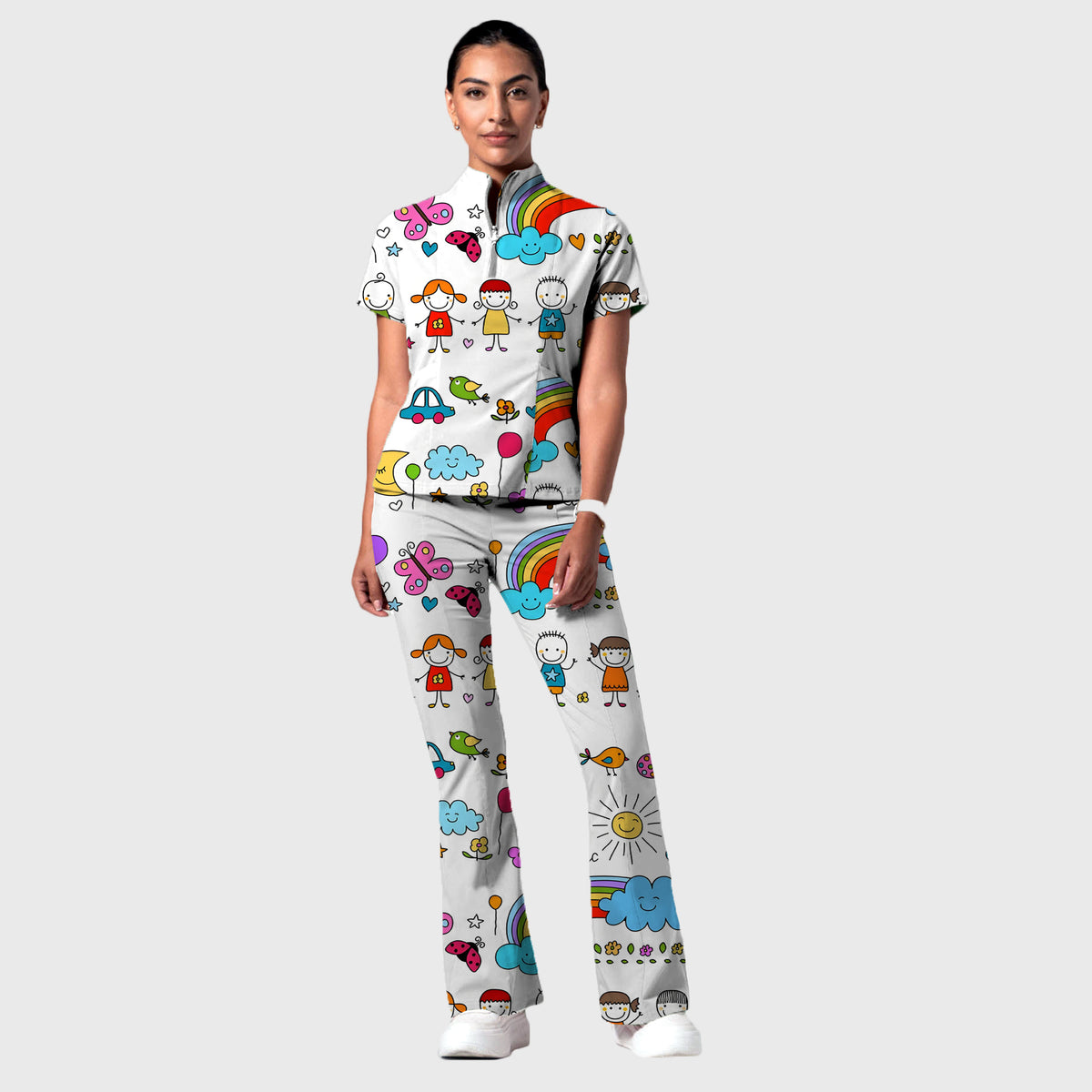 Women's Printed Scrub Set YHSC1