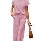 Women's Casual Textured Tops and Wide Leg Pants Lounge Sets (Buy 2 Free Shipping)