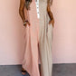 Rowangirl Color Block Striped Sleeveless Loose Jumpsuit