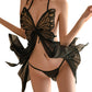 Sexy Lingerie Transparent Butterfly Lace Nightdress