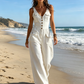 Women's Sleeveless Denim Jumpsuit