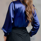 Elegant Satin Long Sleeves Blouse