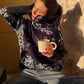 Grey Bandana Patterned Cardigan