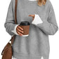Women's Fake Two Piece Layered Crewneck Sweatshirt