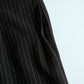 Black Pinstripe Suspender Wide-Leg Jumpsuit