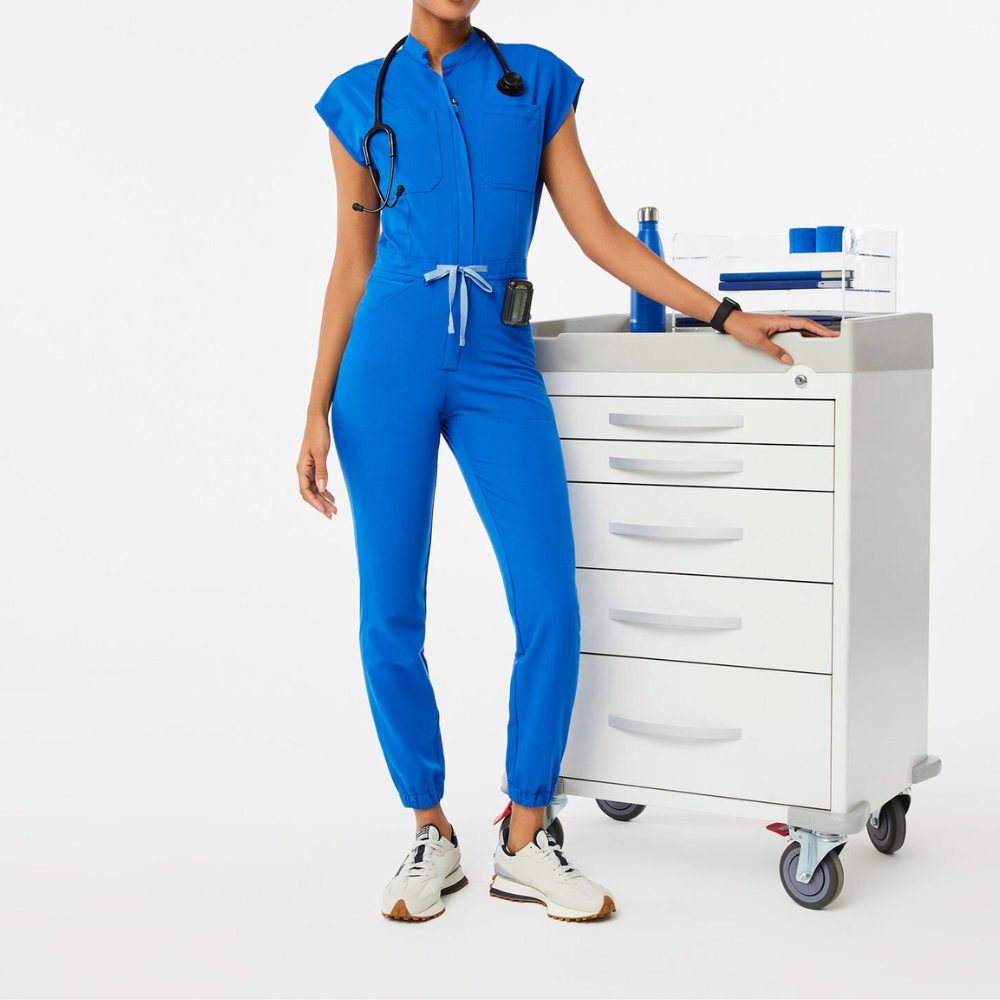 Women's 8 Pockets Cargo Scrub Jumpsuit