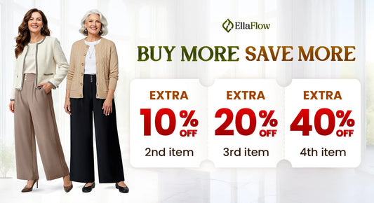 EllaFlow - LAST DAY SALE 49% OFF Soft Flowy High-Waist Pull-On Wide-Leg Pants