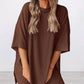 2025 Summer Casual Oversized Shirts Shorts Matching Women's Two Piece Lounge Set