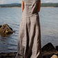 Women's Casual Solid Linen A-Line Maxi Dress