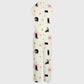 Women's Wide Leg Black Cats Print Scrub Jumpsuit