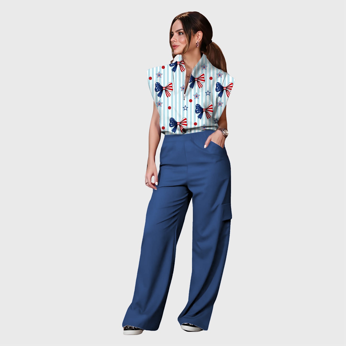Women's  Printed Scrub Set ST6241