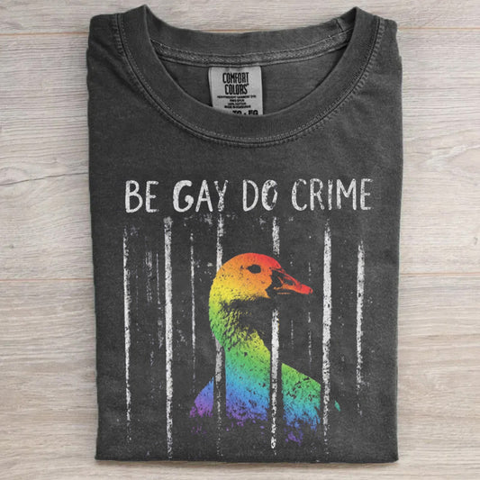 Be Gay Do Crime Funny Silly Goose Pride T-shirt