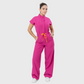 Women's 4-Pocket Loose Fit Scrub Jumpsuit Jog009