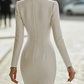 Textured Zipper Hourglass Leather Mini Dress