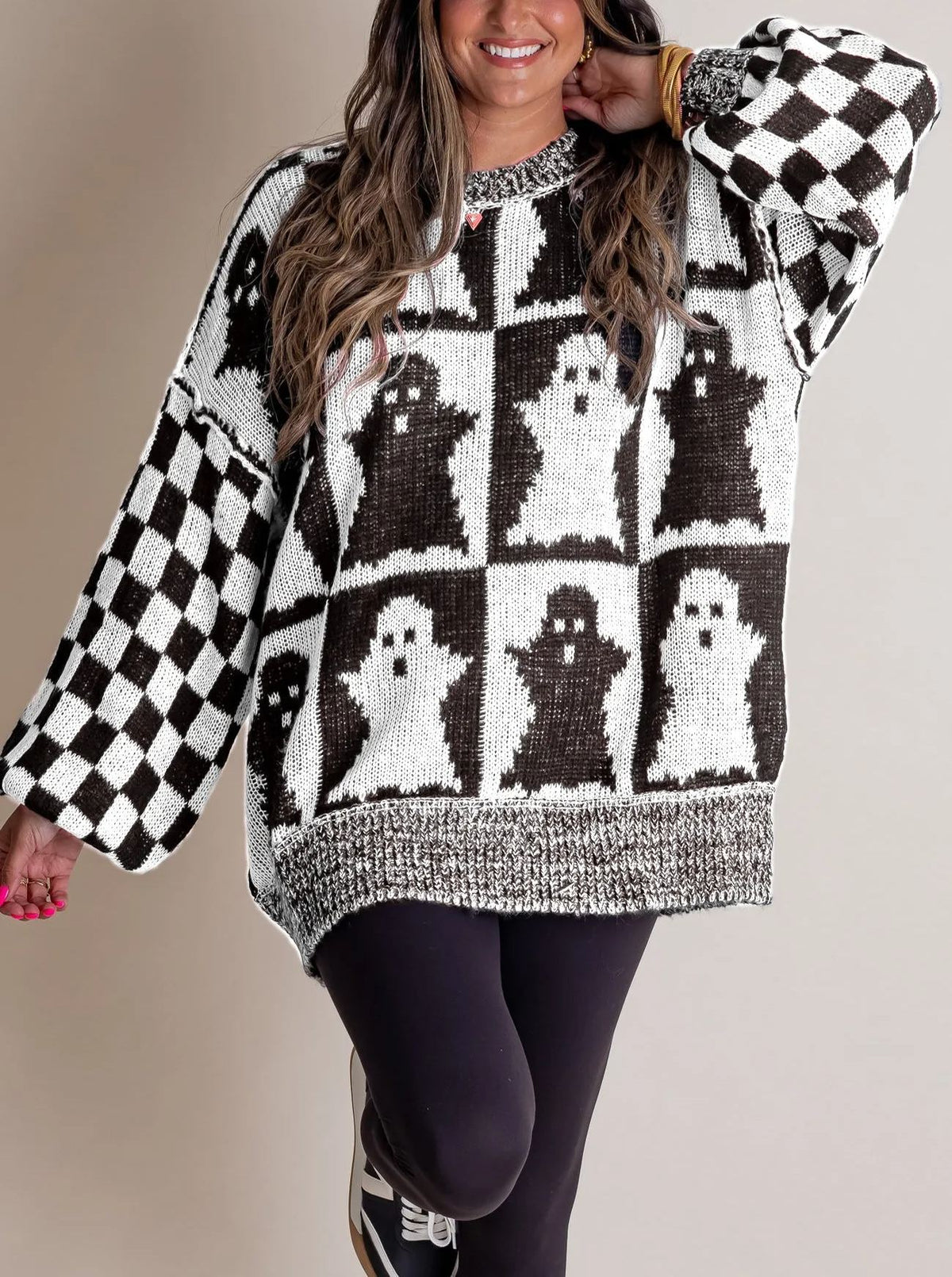 Hot Sale-Halloween Checkered Sweater-SPOOKY SEASON (Buy 2 Free Shipping)