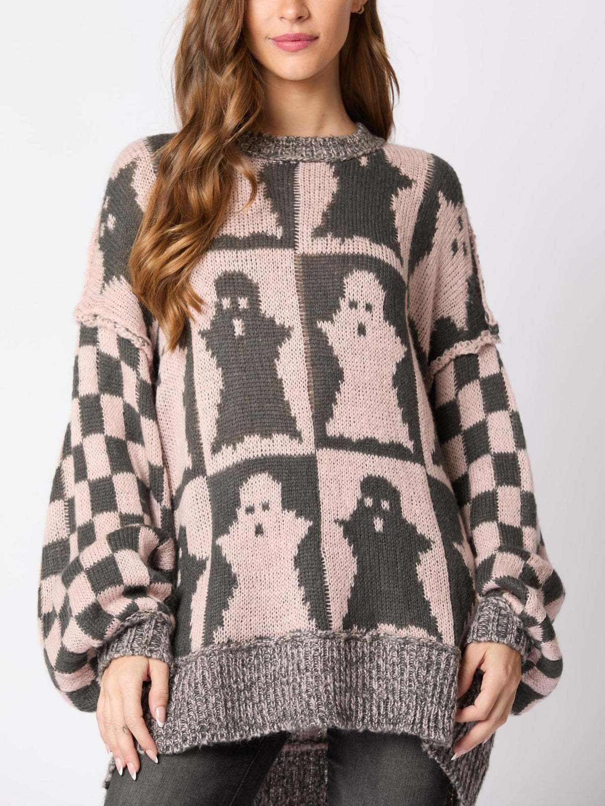 Hot Sale-Halloween Checkered Sweater-SPOOKY SEASON (Buy 2 Free Shipping)