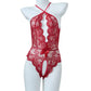 Sexy Lace Open Crotch Tights Pearl Backless Pajamas With Heart Decoration Leg Socks
