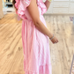 Striped Ruffle Maxi Dress