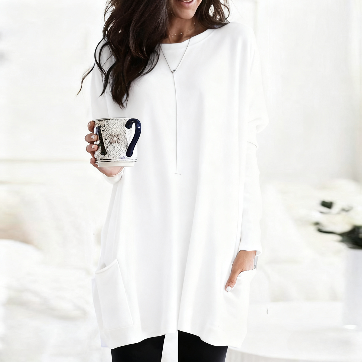 Women's Lightweight Long Sleeve Tunic Top (Buy 3 Free Shipping)