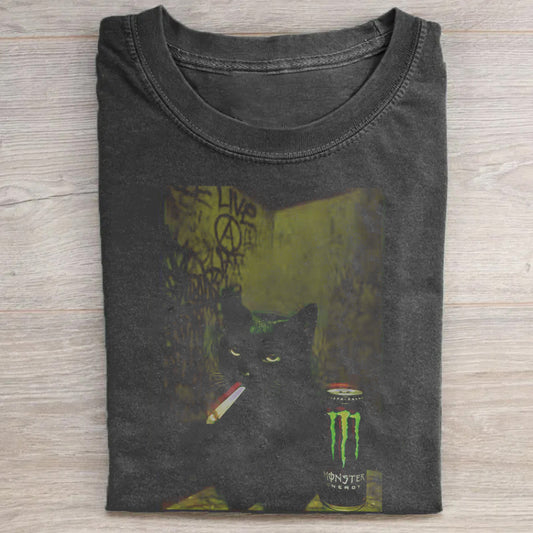 Funny Cat Smoking T-shirt