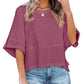 Limited time sale🔥Women's Summer Casual Crewneck Batwing Half Sleeve Tee
