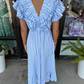 Striped Ruffle Maxi Dress
