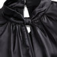 Sophisticated White Satin Blouse with Modern Keyhole Neckline