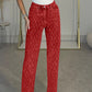 Women's Elegant And Fashionable Diamond Denim Trousers