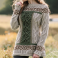 Women's Irish Celtic Knotted Contrast Jacquard Sweater