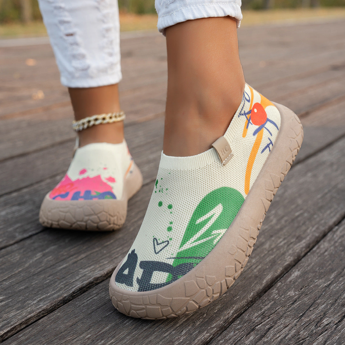 Rakkiss Women's Elina Comfort Slip-On Walking Shoes – Invisible Lift Casual Sneakers (US 5–10.5)