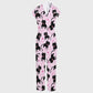 Women's Wide Leg Cat with Fish Print Scrub Jumpsuit