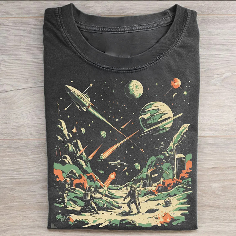 Space Battle Vintage T-shirt